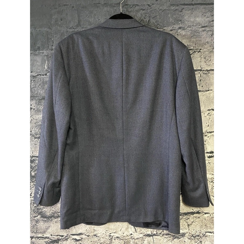 Syd Jerome Blazer‎ Mens 42R Gray Blue Wool Made in Italy Zegna Cloth Sport Coat - Picture 7 of 16